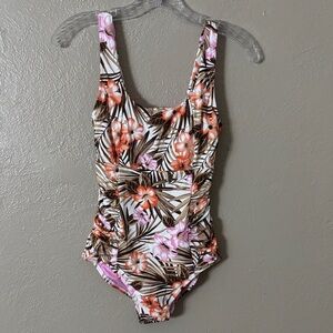 Lands End Women’s Tropical Swimsuit One Piece Size 4